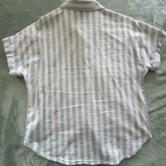 Blue and White Striped Button Down - Picture 2 of 3